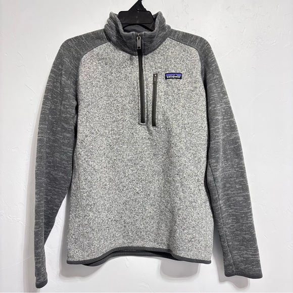 Patagonia Men's Better Sweater Worn Wear Pullover Jacket 1/4 Zip Medium Gray - Picture 1 of 7